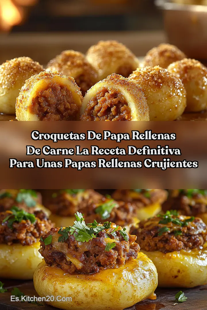 Croquetas de Papa Rellenas de Carne La Receta Definitiva para unas Papas Rellenas Crujientes