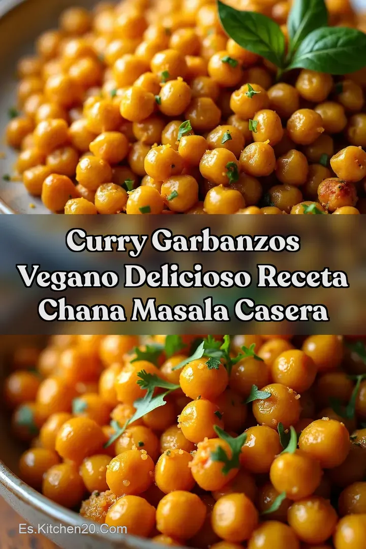 Curry Garbanzos Vegano Delicioso Receta Chana Masala Casera