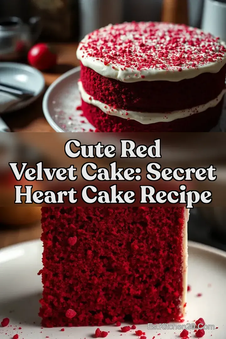Cute Red Velvet Cake: Secret Heart Cake Recipe