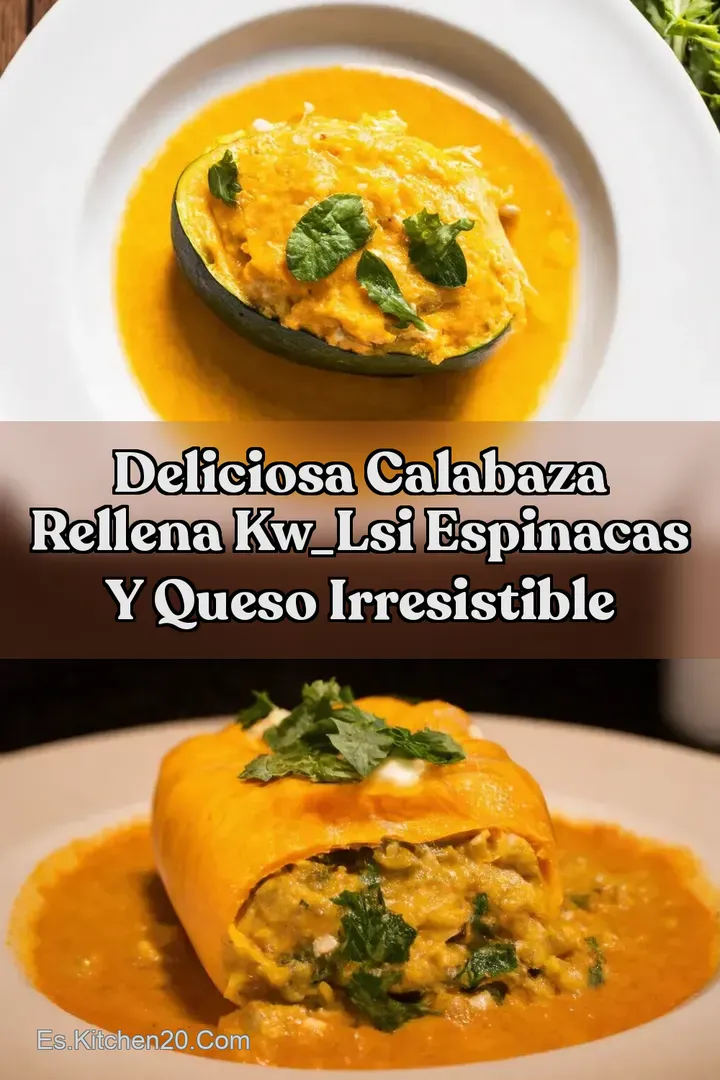 Deliciosa Calabaza Rellena kw_lsi Espinacas y Queso Irresistible
