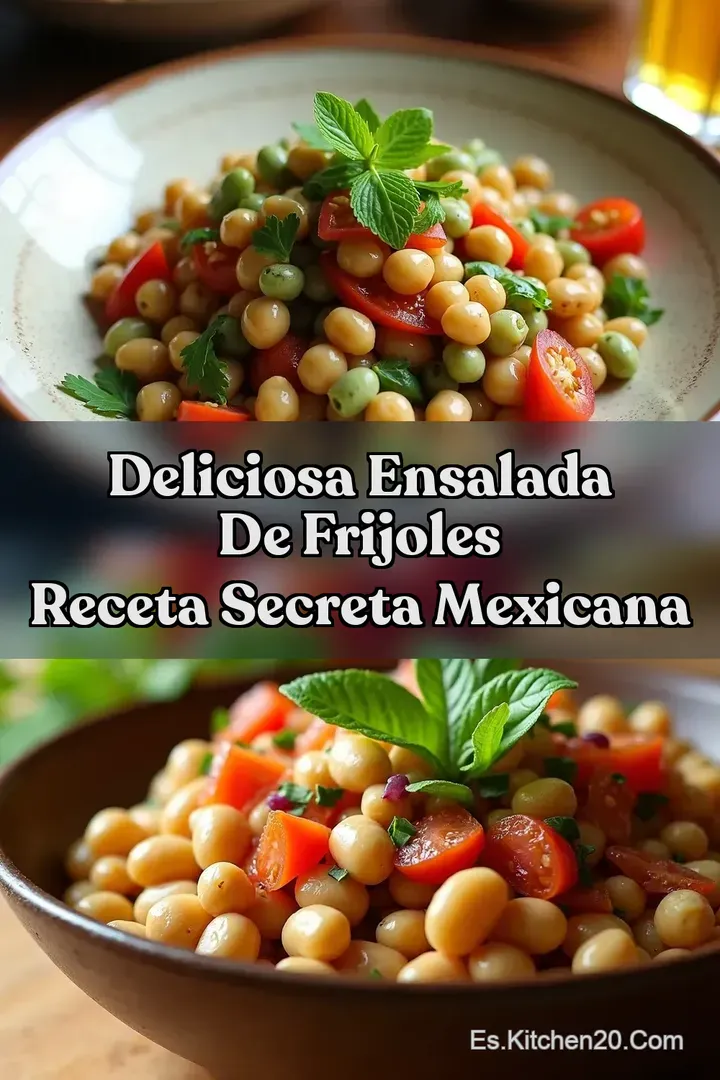 Deliciosa Ensalada de Frijoles Receta Secreta Mexicana