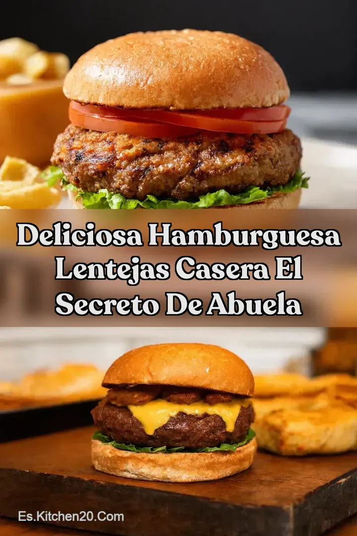 Deliciosa Hamburguesa Lentejas Casera El Secreto de Abuela