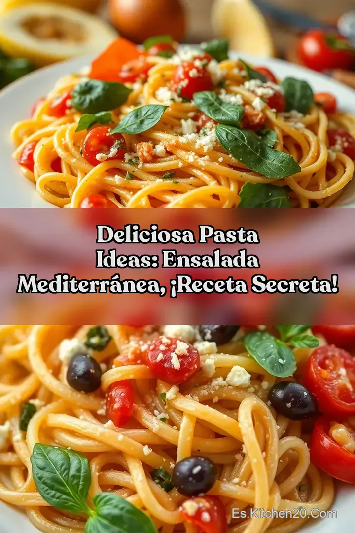 Deliciosa Pasta Ideas: Ensalada Mediterr&aacute;nea &iexcl;Receta Secreta!
