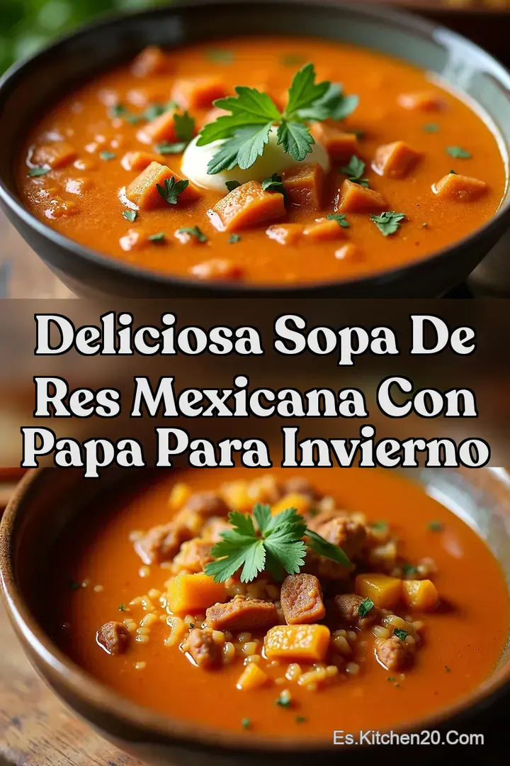 Deliciosa Sopa de Res Mexicana con Papa para Invierno