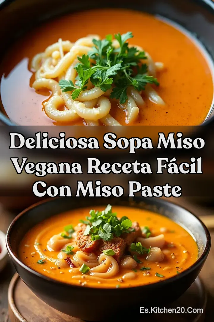 Deliciosa Sopa Miso Vegana Receta F&aacute;cil con Miso Paste
