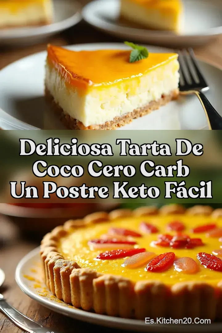 Deliciosa Tarta de Coco Cero Carb Un postre Keto f&aacute;cil