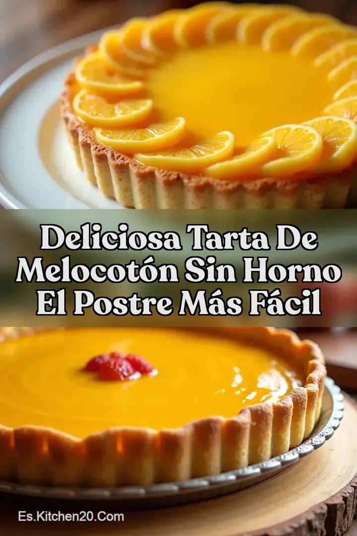 Deliciosa Tarta de melocot&oacute;n sin horno El Postre M&aacute;s F&aacute;cil