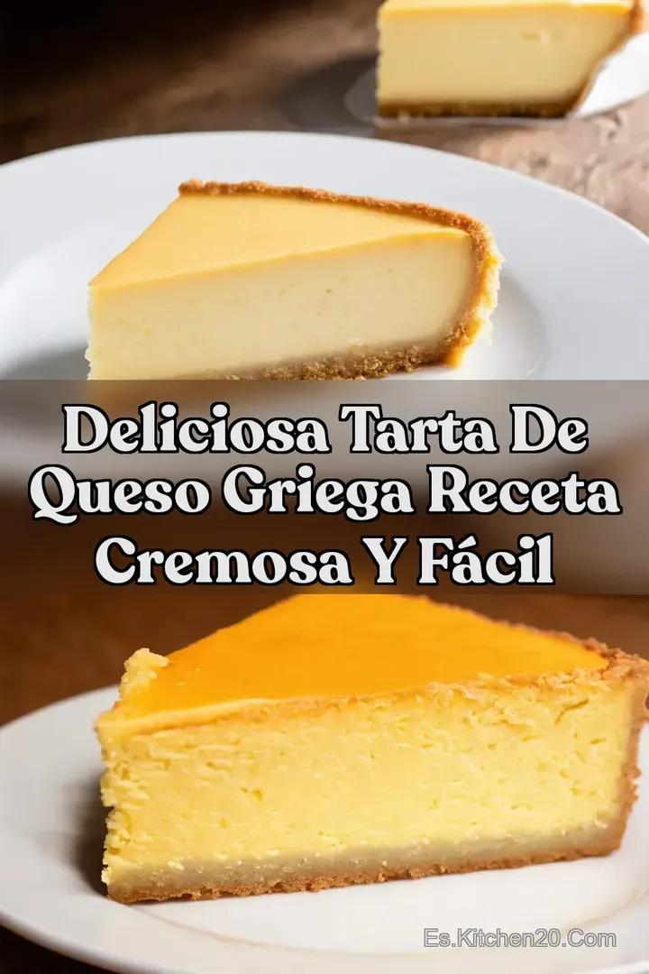 Deliciosa Tarta de Queso Griega Receta Cremosa y F&aacute;cil
