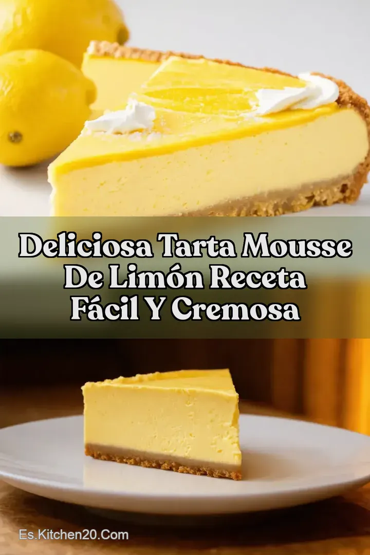 Deliciosa Tarta Mousse de Lim&oacute;n Receta F&aacute;cil y Cremosa