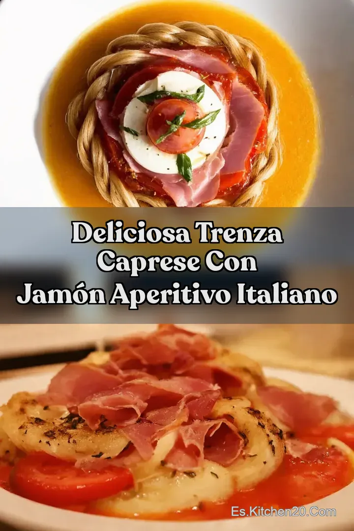 Deliciosa Trenza Caprese con Jam&oacute;n Aperitivo Italiano
