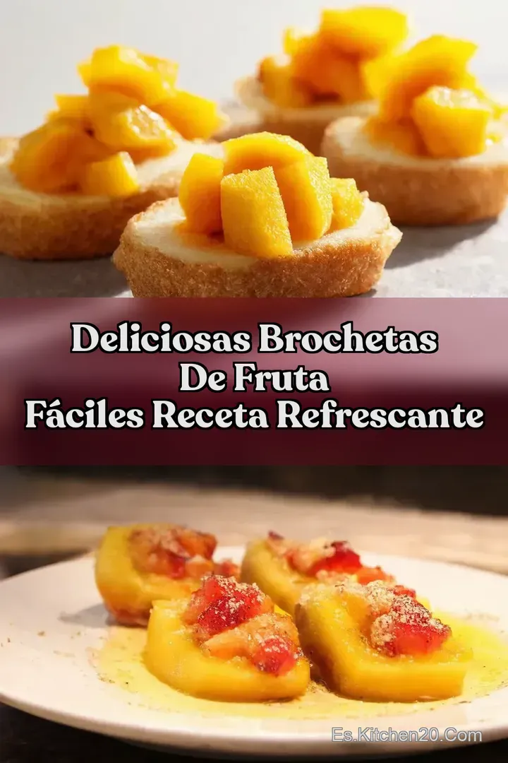 Deliciosas Brochetas de Fruta F&aacute;ciles Receta Refrescante