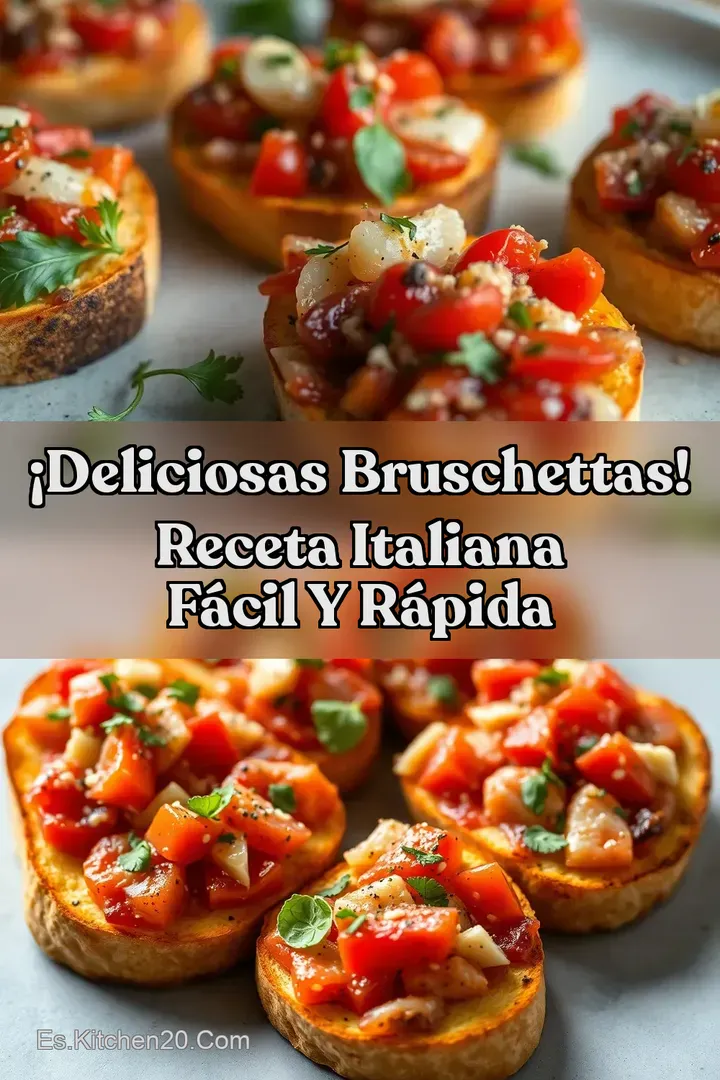 &iexcl;Deliciosas Bruschettas! Receta Italiana F&aacute;cil y R&aacute;pida