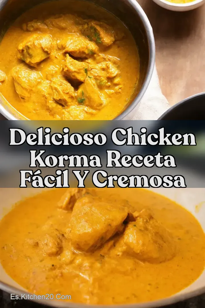 Delicioso Chicken Korma Receta F&aacute;cil y Cremosa