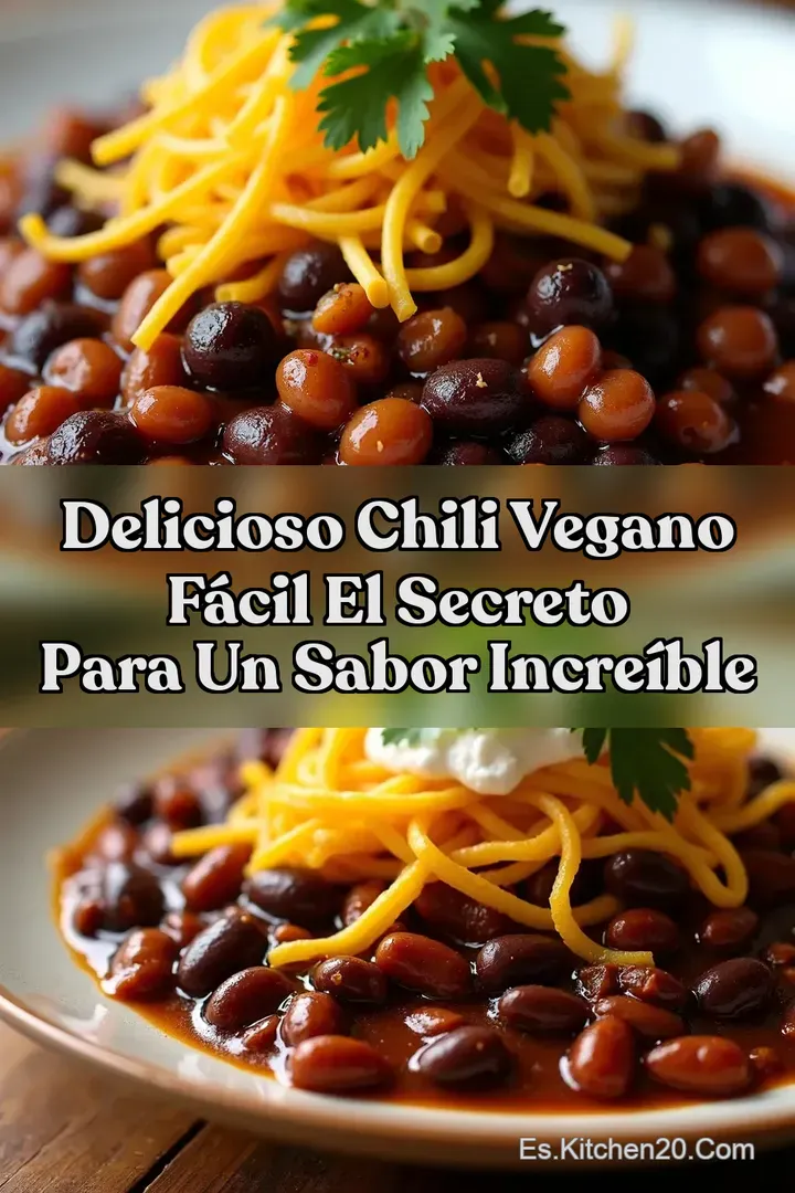 Delicioso Chili Vegano F&aacute;cil El Secreto para un Sabor Incre&iacute;ble