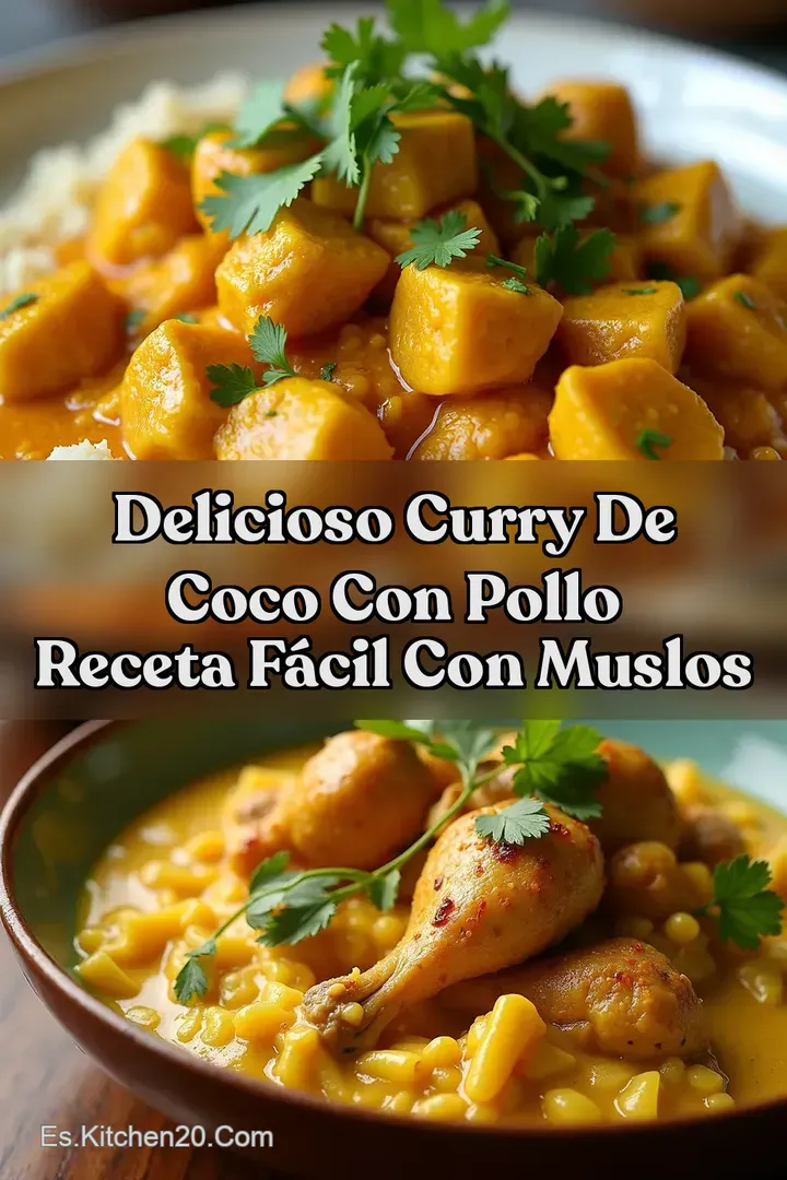 Delicioso Curry de Coco con Pollo Receta F&aacute;cil con Muslos