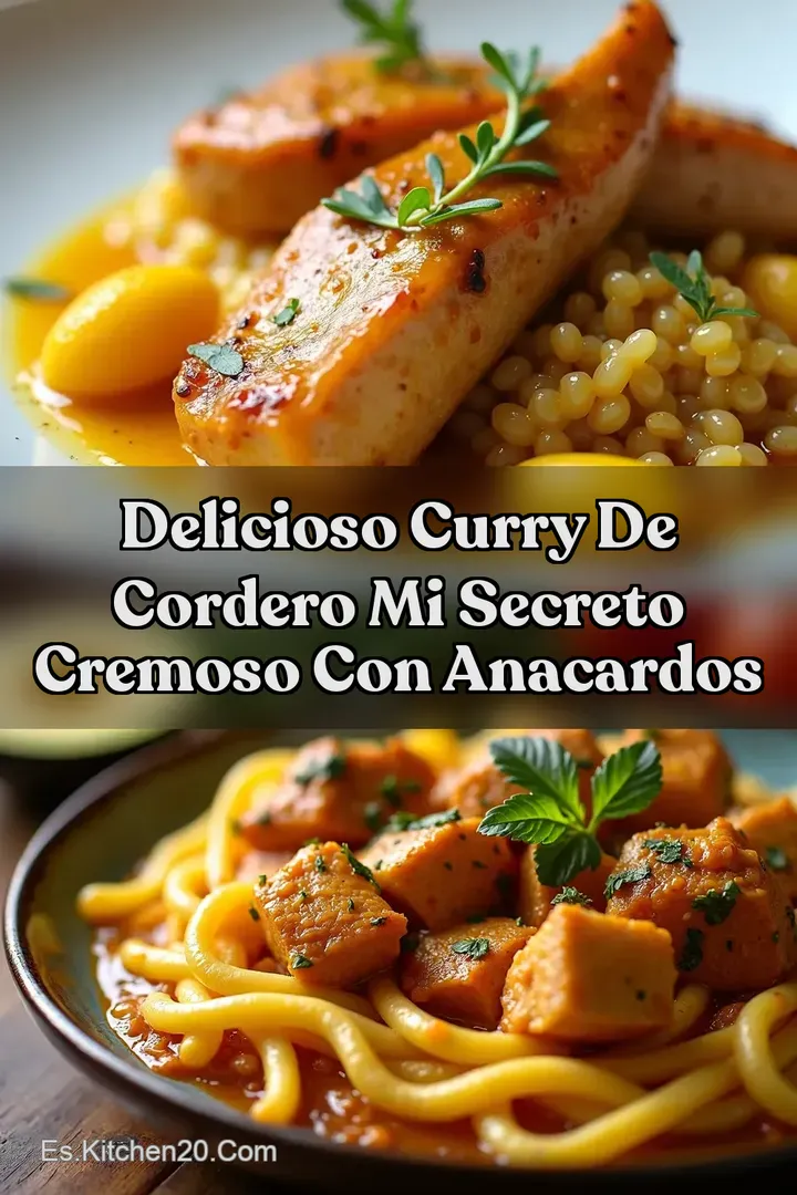 Delicioso Curry de Cordero Mi Secreto Cremoso con Anacardos