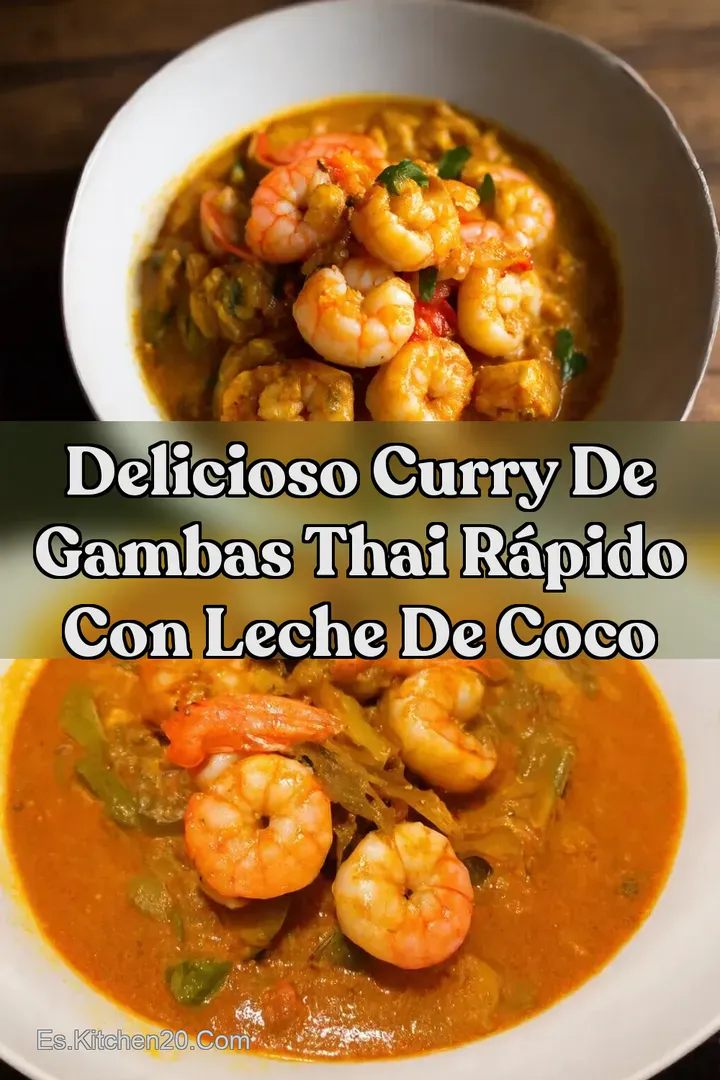Delicioso Curry de Gambas Thai R&aacute;pido Con Leche de Coco