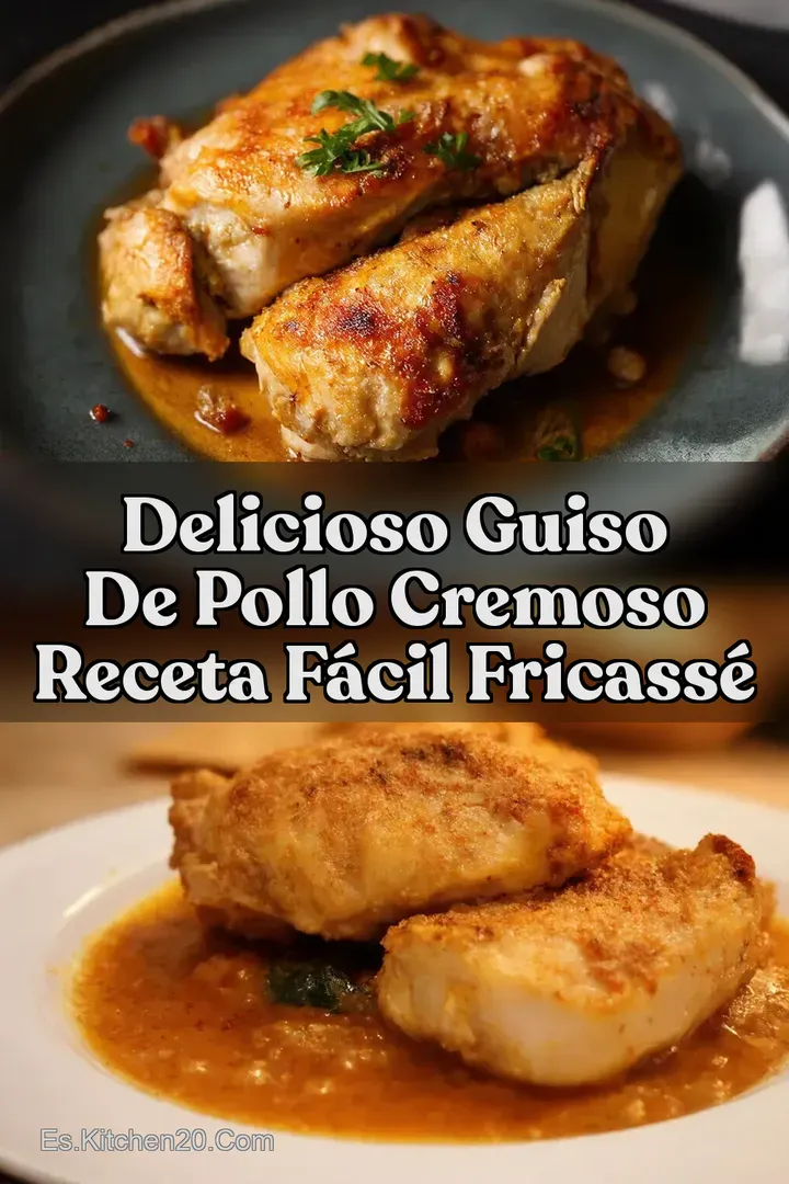 Delicioso Guiso de Pollo Cremoso Receta F&aacute;cil Fricass&eacute;