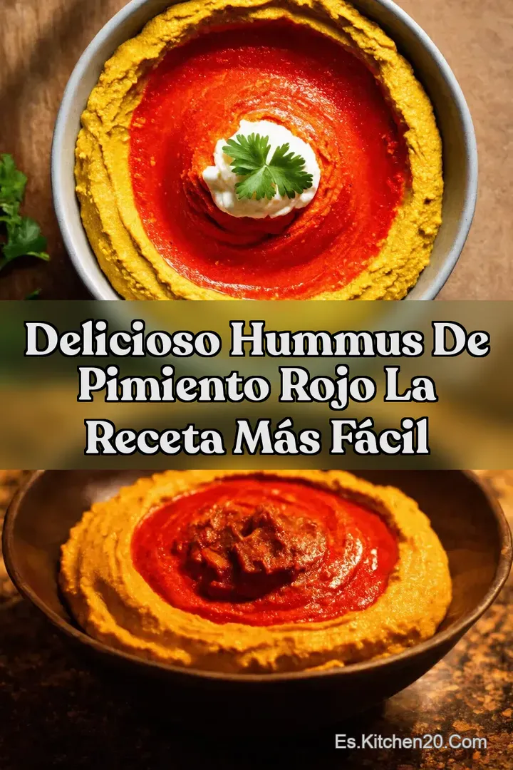 Delicioso Hummus de Pimiento Rojo La Receta M&aacute;s F&aacute;cil