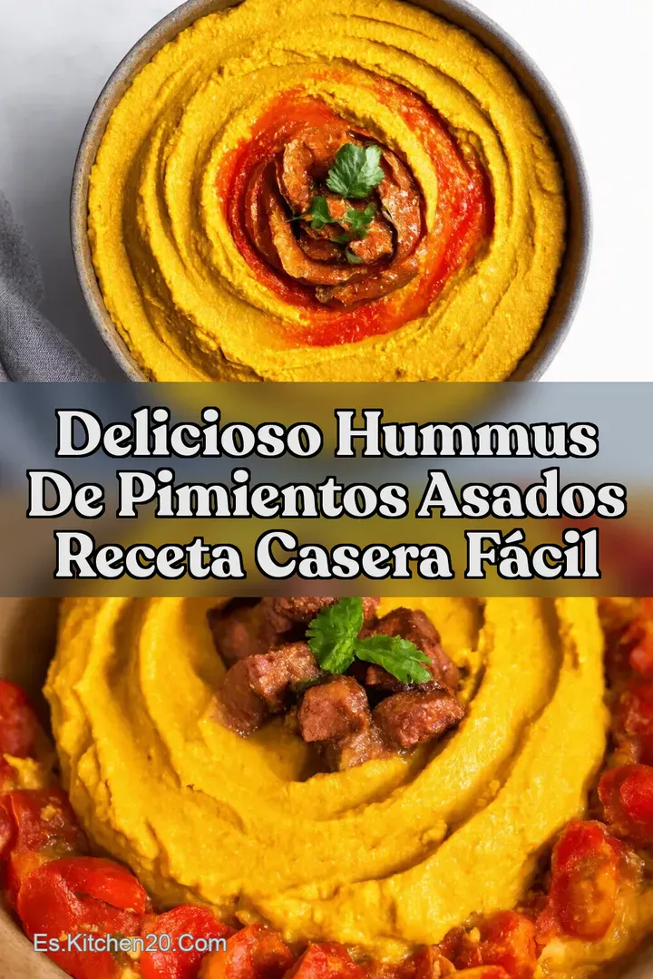 Delicioso Hummus de Pimientos Asados Receta Casera F&aacute;cil