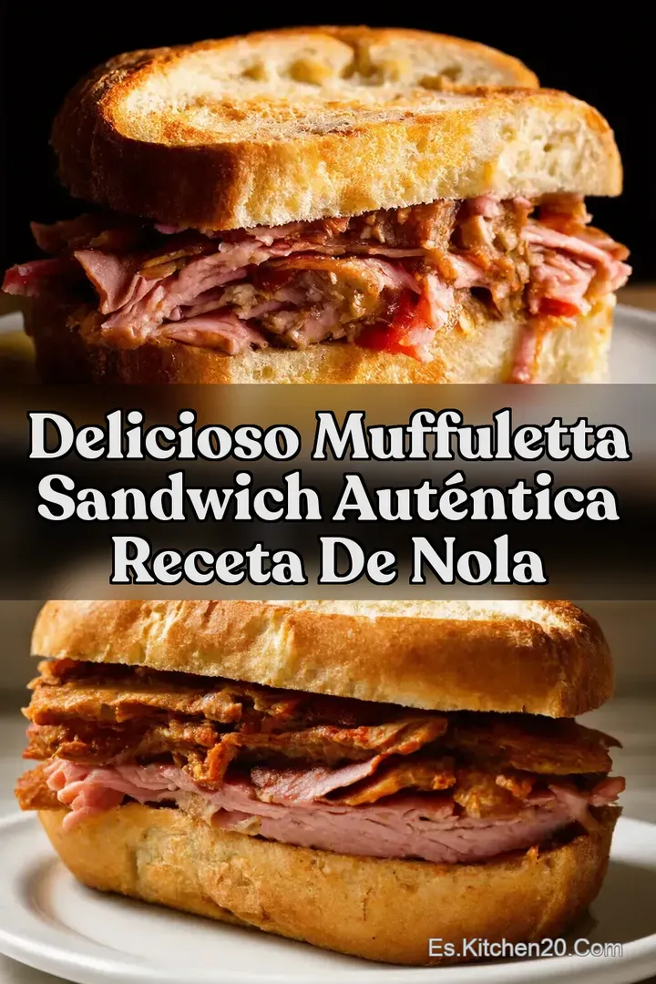 Delicioso Muffuletta Sandwich Aut&eacute;ntica receta de NOLA