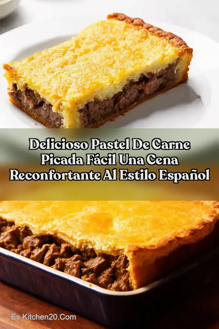 Delicioso pastel de carne picada f&aacute;cil Una cena reconfortante al estilo espa&ntilde;ol