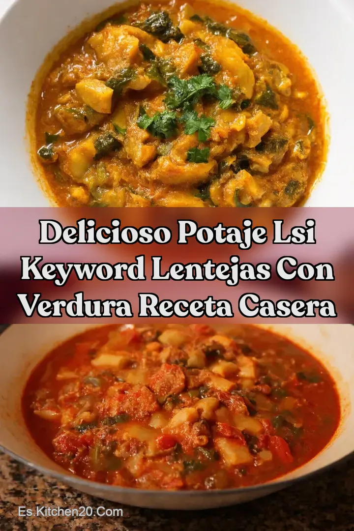 Delicioso Potaje LSI keyword Lentejas con Verdura Receta Casera