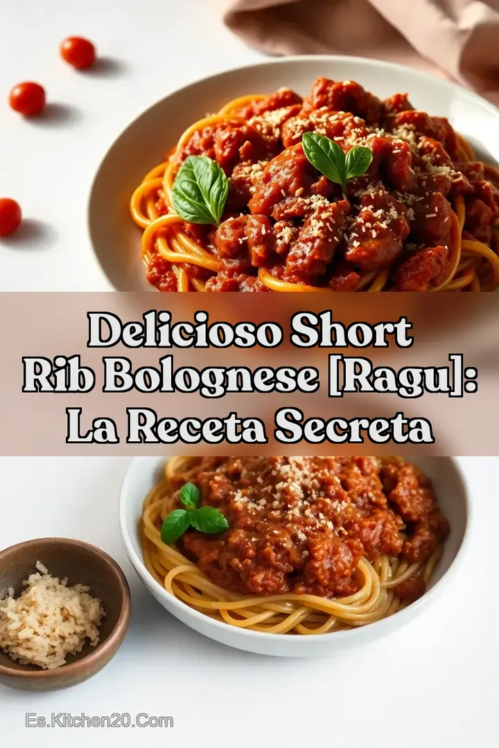 Delicioso Short Rib Bolognese [ragu]: La Receta Secreta