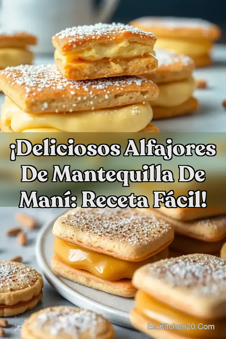 &iexcl;Deliciosos Alfajores de Mantequilla de Man&iacute;: Receta F&aacute;cil!