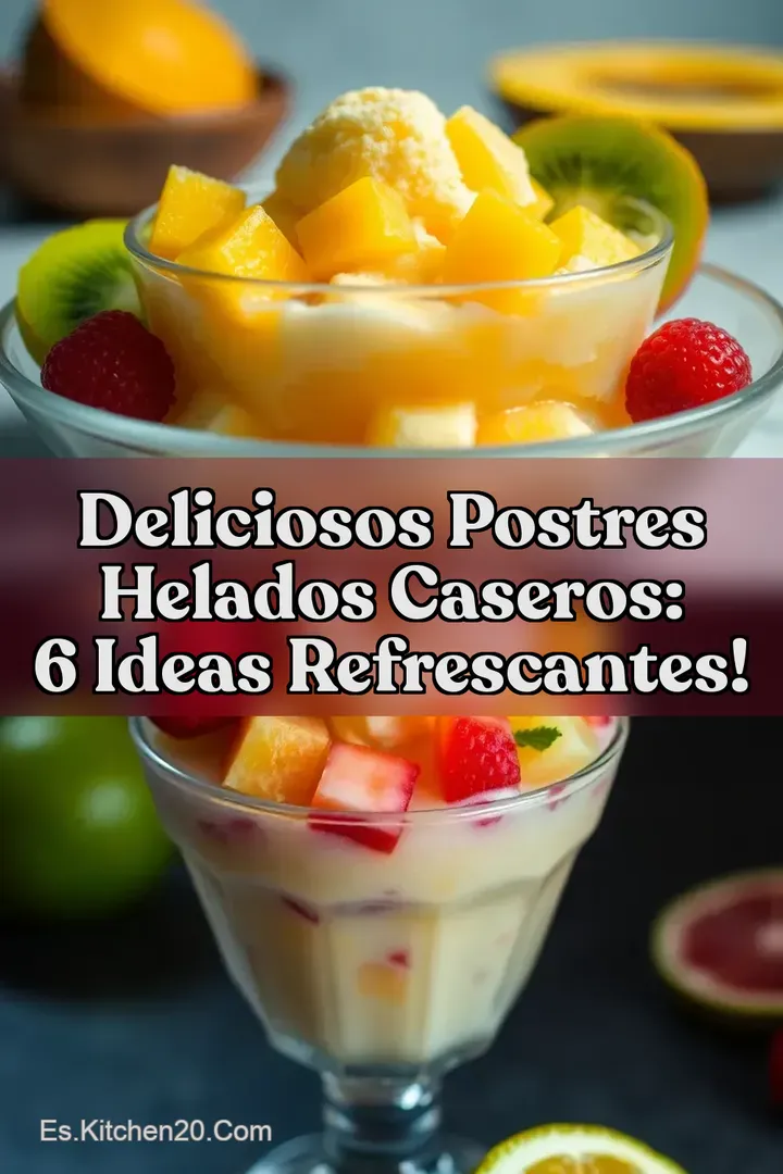 Deliciosos Postres Helados Caseros: 6 Ideas Refrescantes!