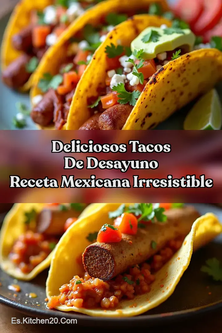 Deliciosos Tacos de Desayuno Receta Mexicana Irresistible