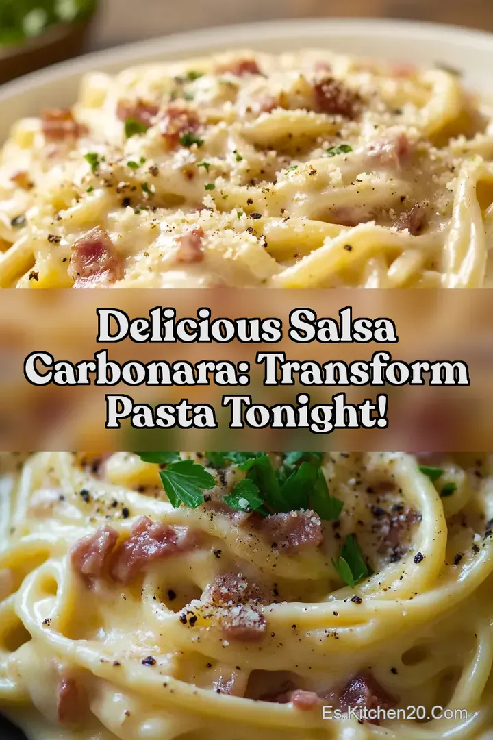 Delicious Salsa Carbonara: Transform Pasta Tonight!