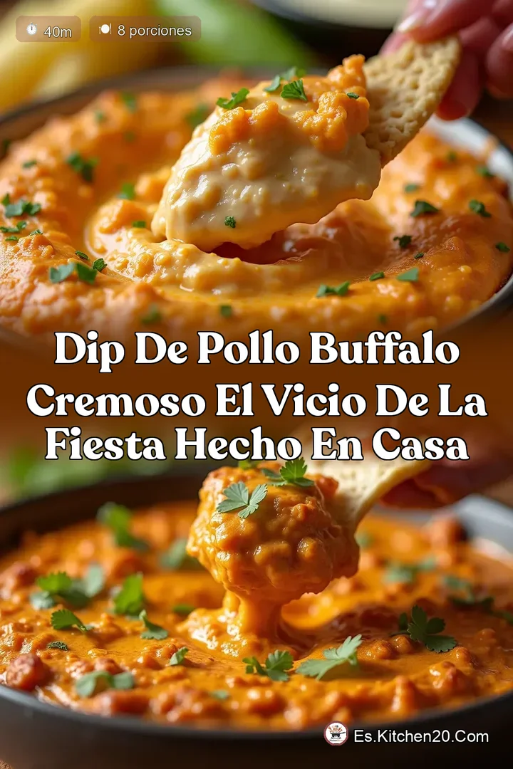 Dip de Pollo Buffalo Cremoso El Vicio de la Fiesta Hecho en Casa