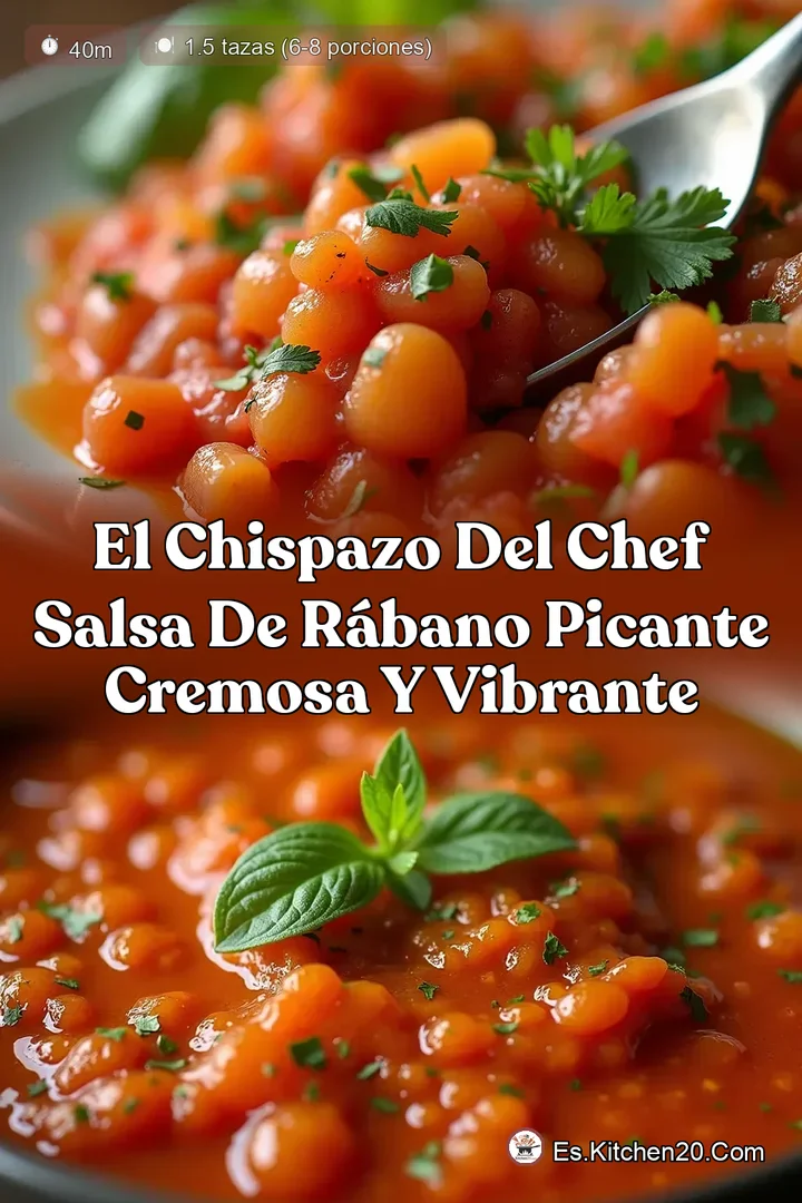 El Chispazo del Chef Salsa de R&aacute;bano Picante Cremosa y Vibrante