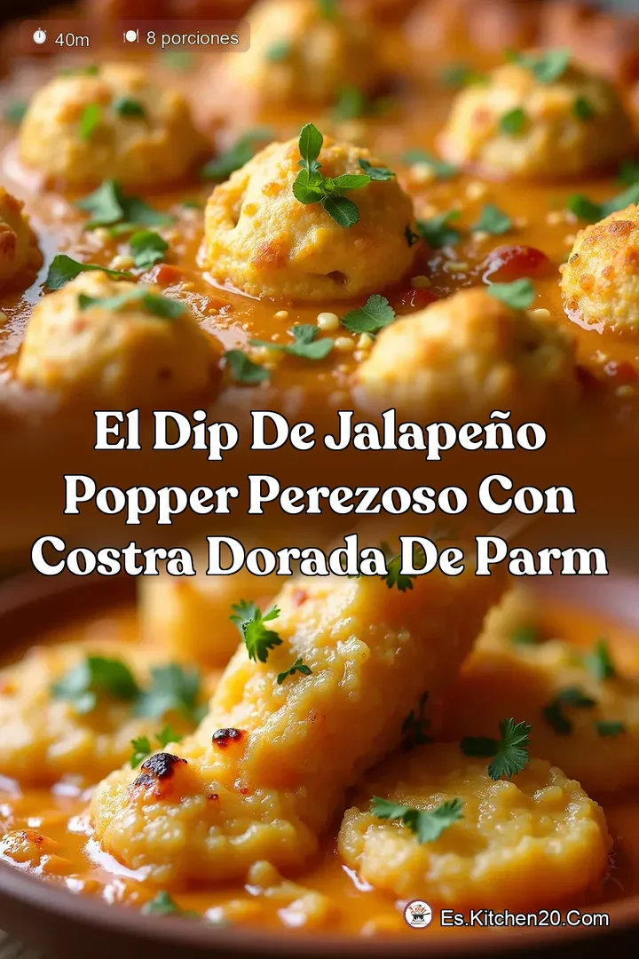 El Dip de Jalape&ntilde;o Popper Perezoso con Costra Dorada de Parm