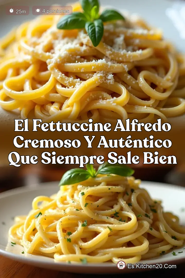 El Fettuccine Alfredo Cremoso y Aut&eacute;ntico que Siempre Sale Bien