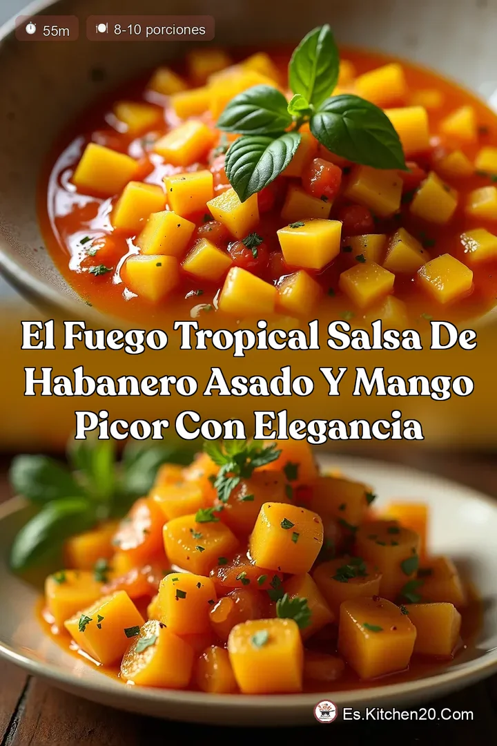 El Fuego Tropical Salsa de Habanero Asado y Mango Picor con Elegancia