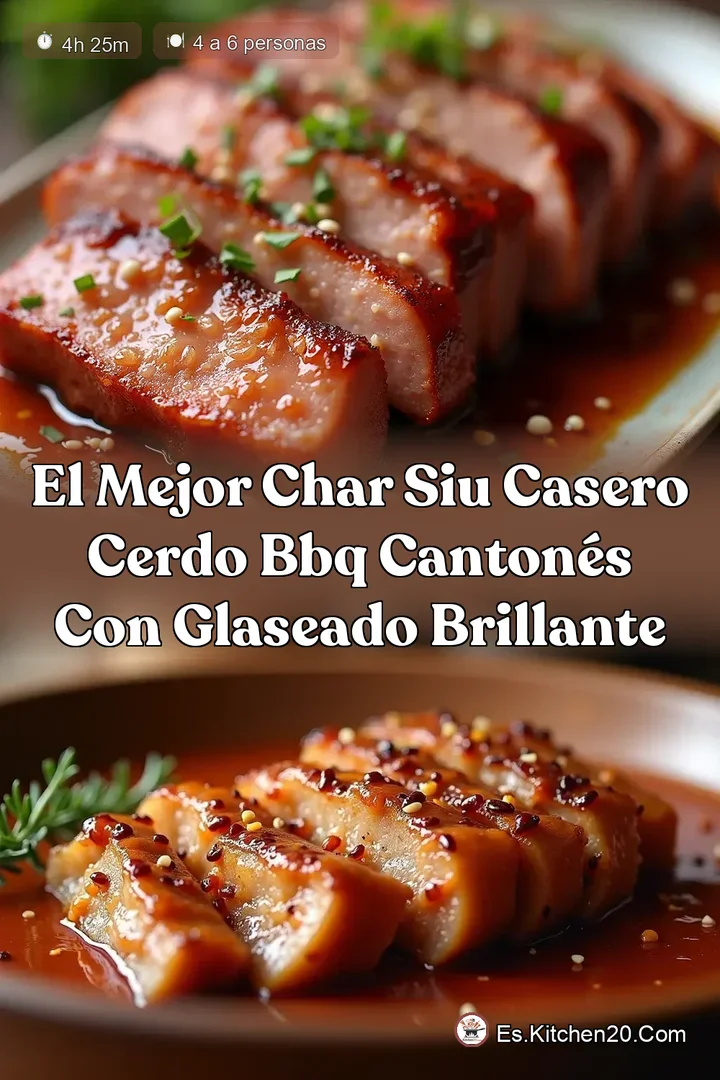 El Mejor Char Siu Casero Cerdo BBQ Canton&eacute;s con Glaseado Brillante