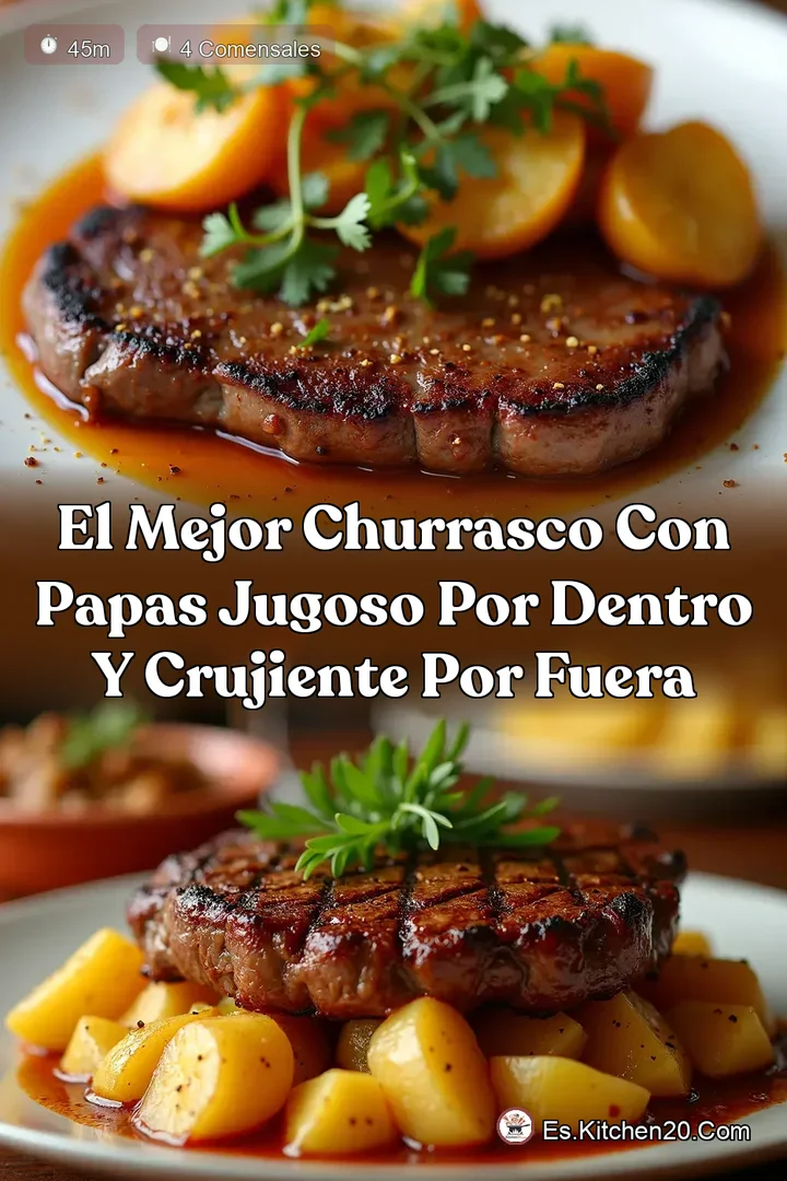 El Mejor Churrasco con Papas Jugoso por Dentro y Crujiente por Fuera