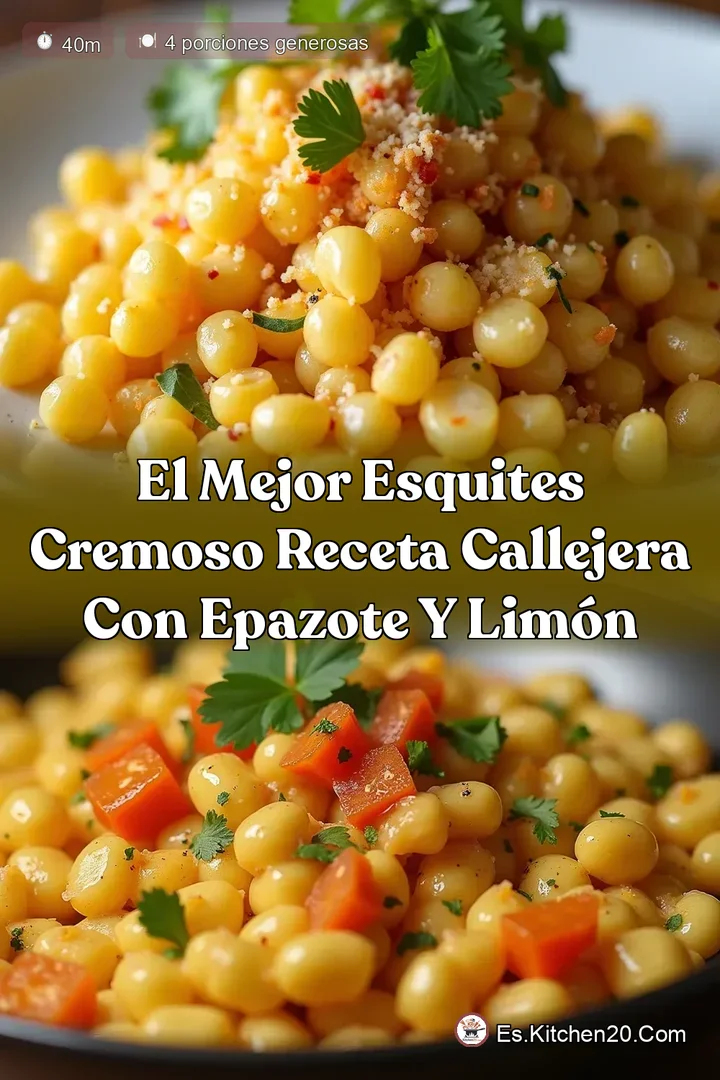 El Mejor Esquites Cremoso Receta Callejera con Epazote y Lim&oacute;n