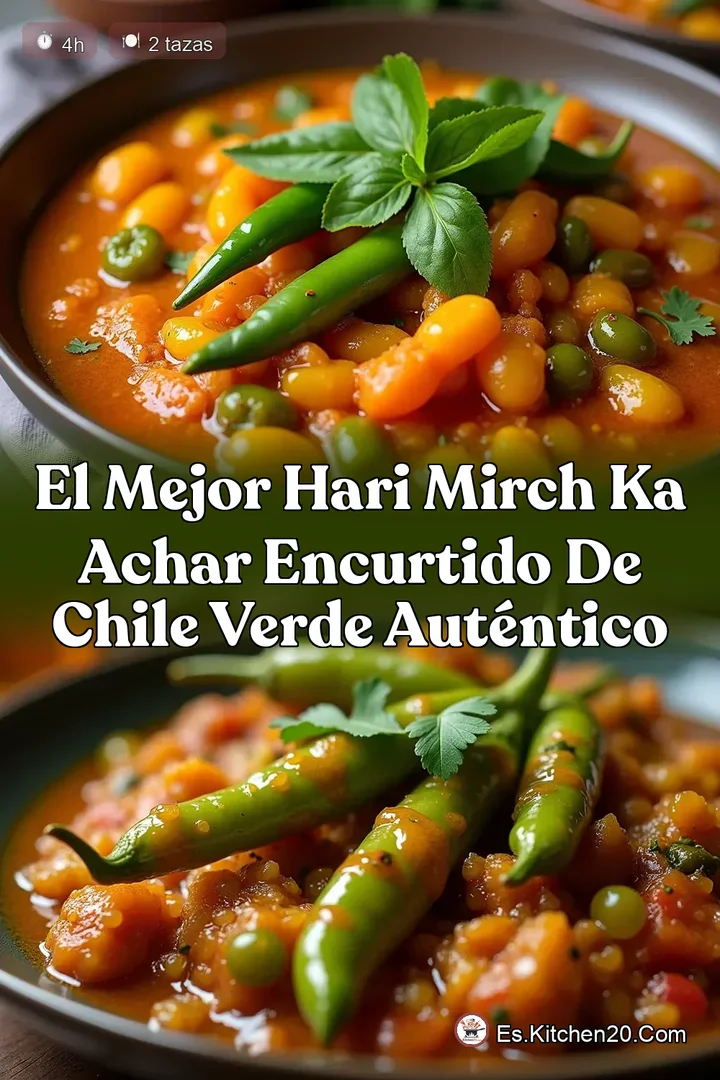 El Mejor Hari Mirch Ka Achar Encurtido de Chile Verde Aut&eacute;ntico