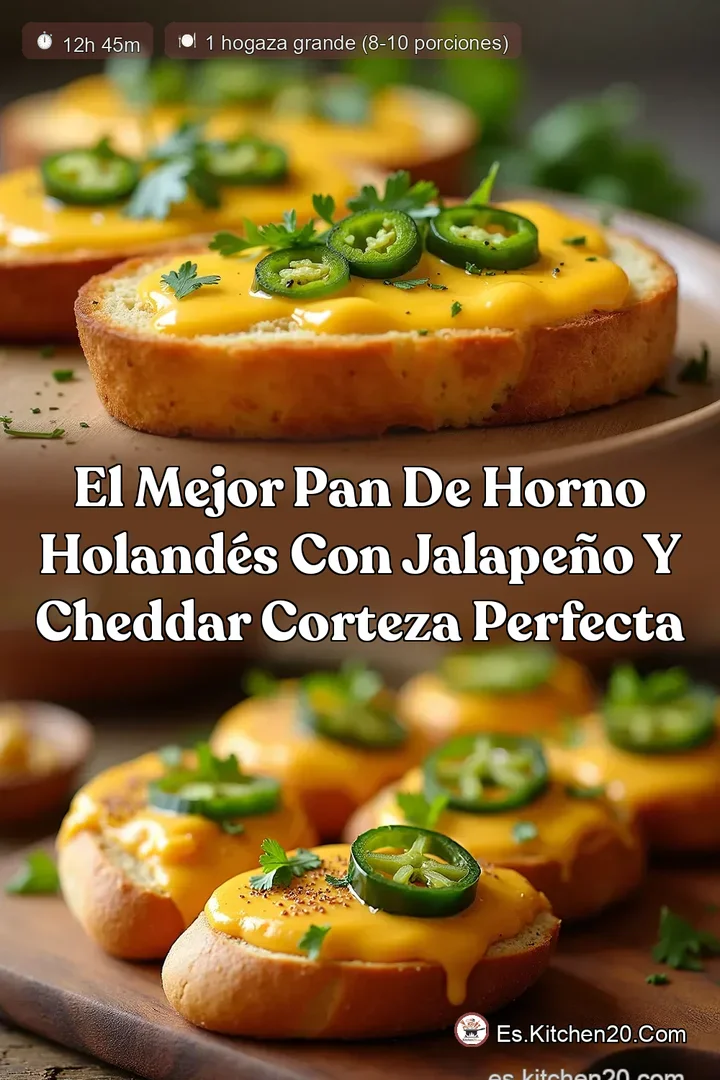 El Mejor Pan de Horno Holand&eacute;s con Jalape&ntilde;o y Cheddar Corteza Perfecta