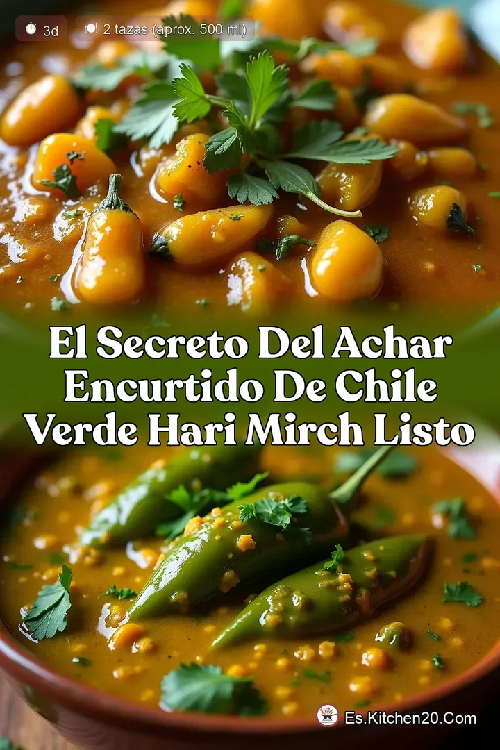 El Secreto del Achar Encurtido de Chile Verde Hari Mirch Listo