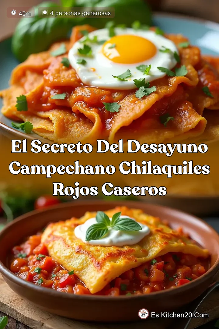 El Secreto del Desayuno Campechano Chilaquiles Rojos Caseros
