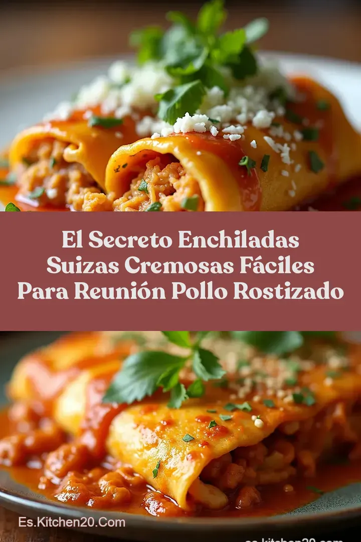 El Secreto Enchiladas Suizas Cremosas F&aacute;ciles Para Reuni&oacute;n Pollo Rostizado