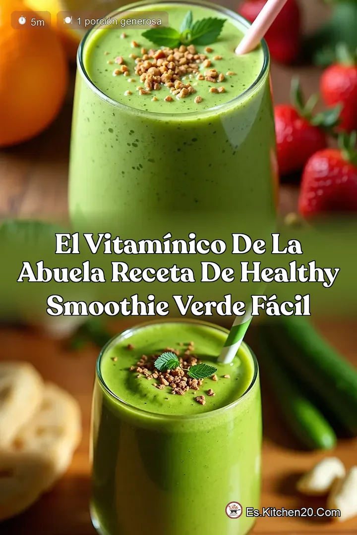 El Vitam&iacute;nico de la Abuela Receta de Healthy Smoothie Verde F&aacute;cil
