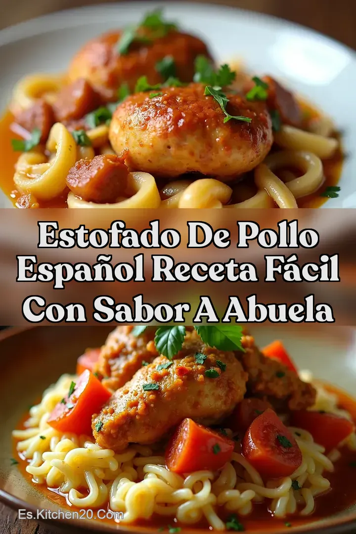 Estofado de Pollo Espa&ntilde;ol Receta F&aacute;cil con Sabor a Abuela
