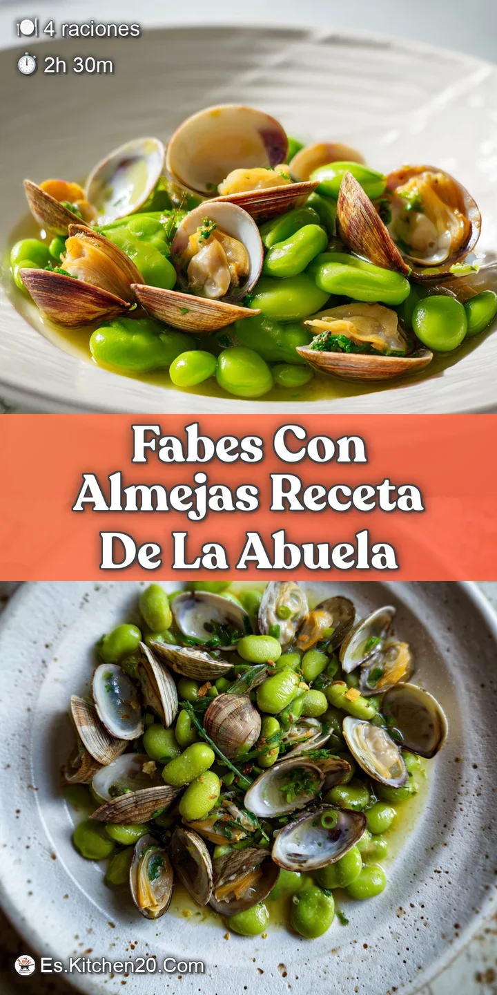 Close-up showcasing the creamy texture of white beans and the delicate, briny clams, simmering in a rich, flavorful broth,...