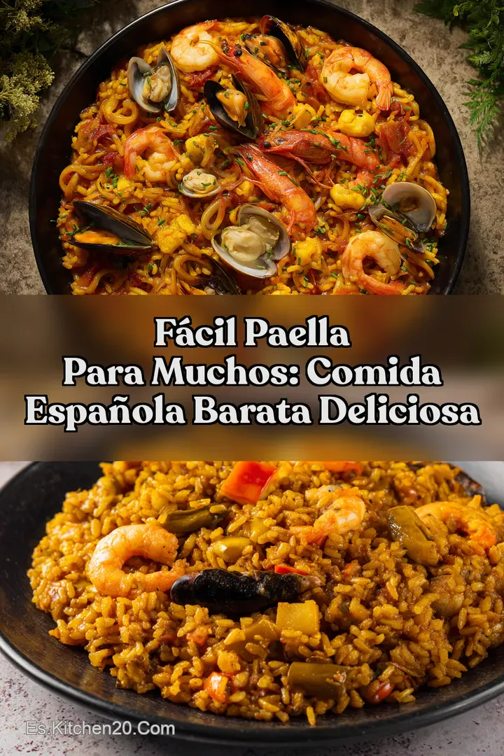 F&aacute;cil Paella para Muchos: Comida Espa&ntilde;ola Barata Deliciosa