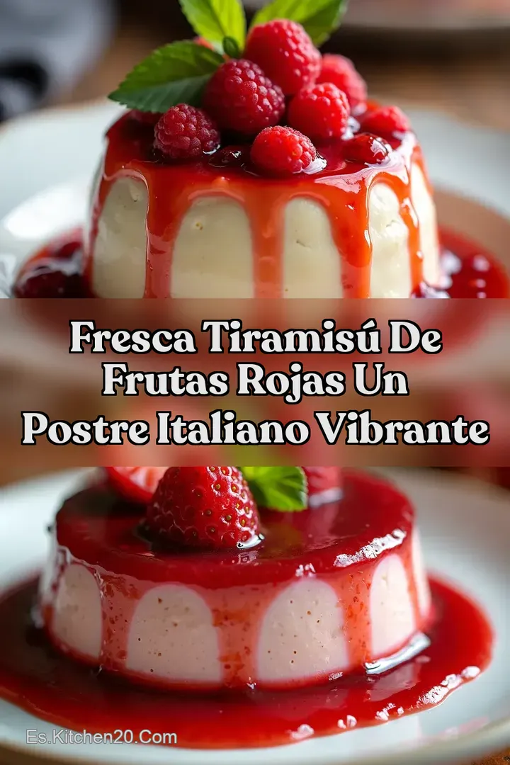Fresca Tiramis&uacute; de Frutas Rojas Un Postre Italiano Vibrante